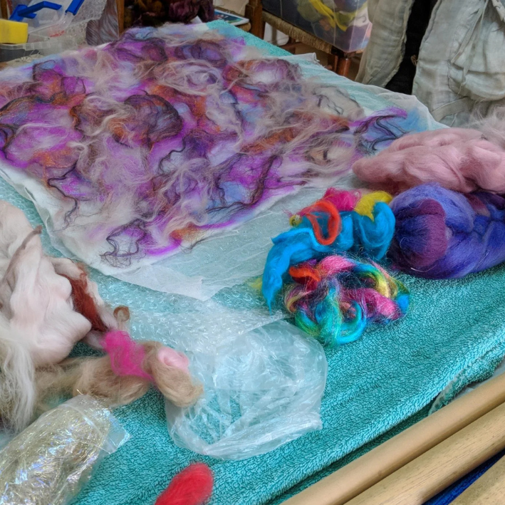 Wet felting materials