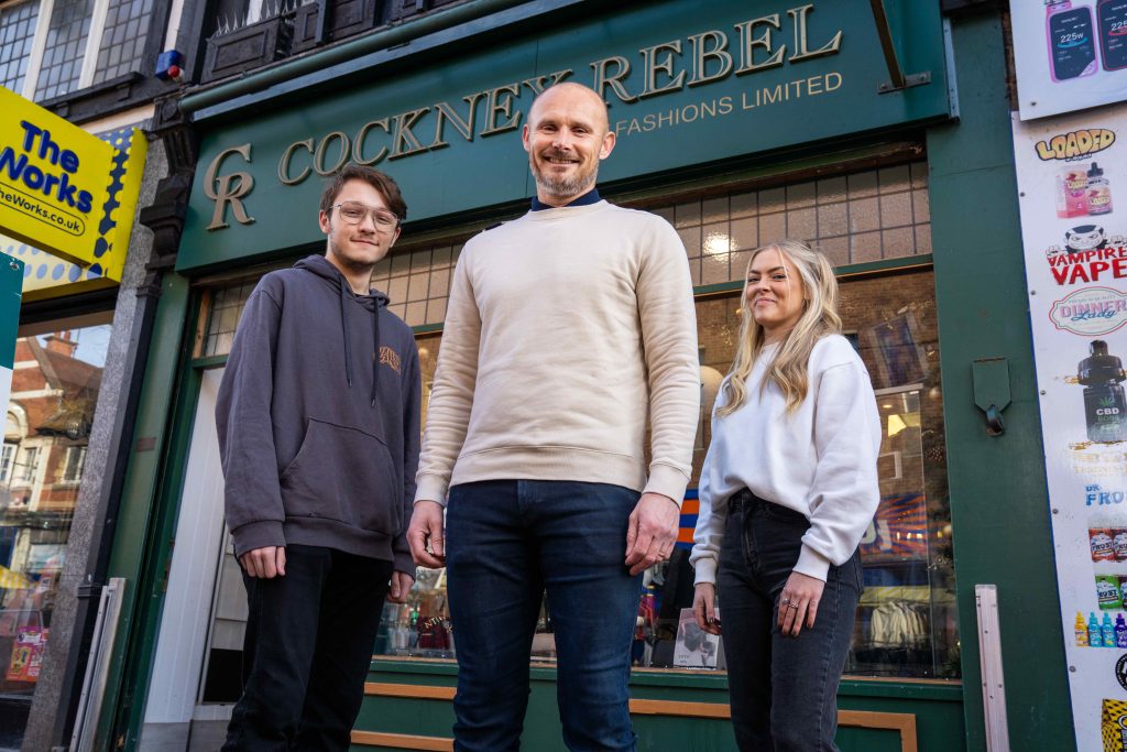 Staff outside Cockney Rebel